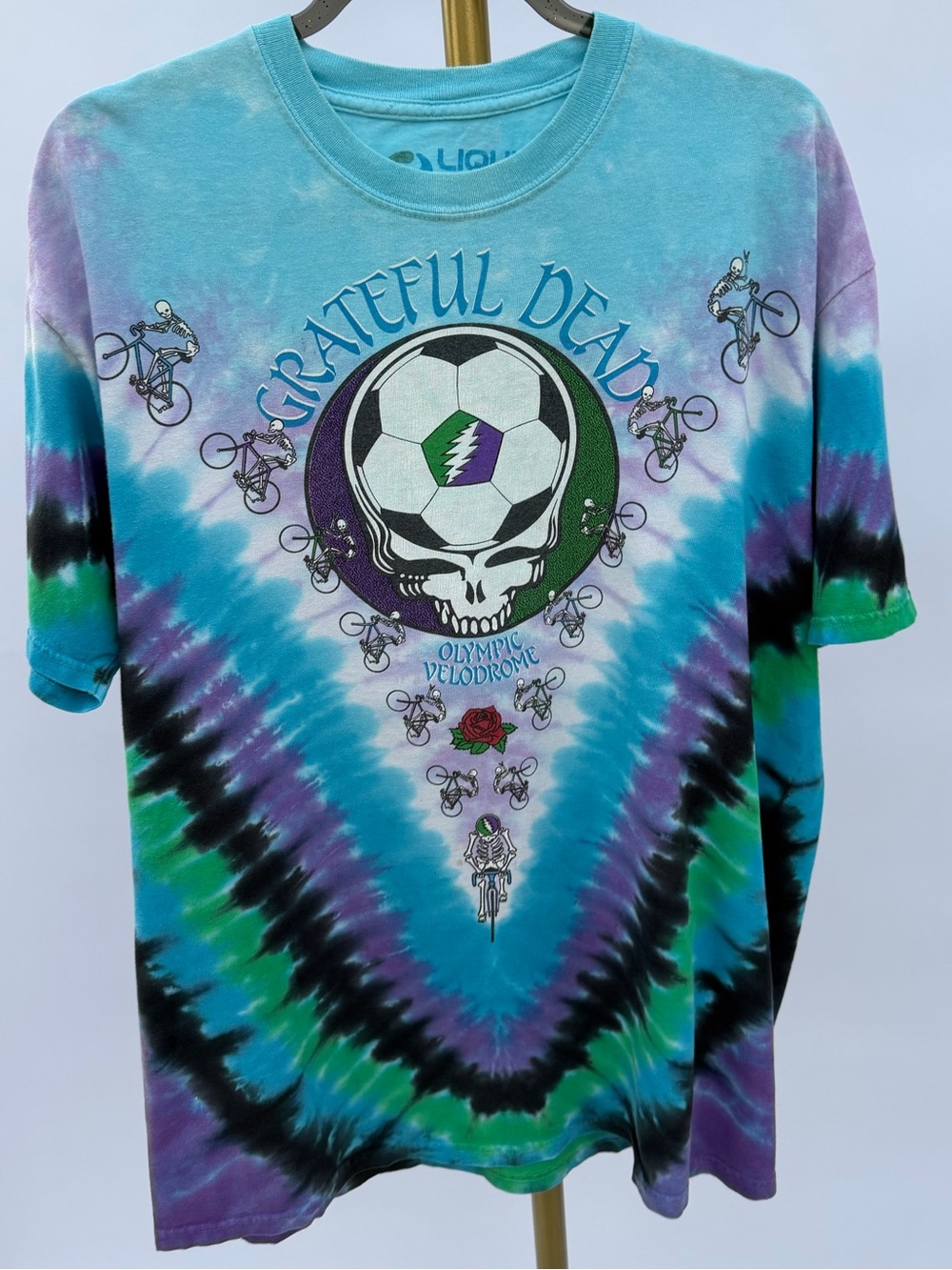 Grateful Dead 1990 Los Angeles Olympic Velodrome Soccer Tie Dye T-Shirt L - Picture 3 of 8